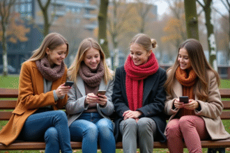 Jeunes filles suédoises amies dans un parc urbain